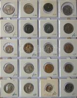 Jó világgyűjtemény 595db régi és új, sok tengerentúlon 2db éremtartóban