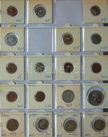 Jó világgyűjtemény 595db régi és új, sok tengerentúlon 2db éremtartóban