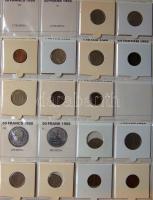 Jó világgyűjtemény 557db régi és új, sok tengerentúlon 2db éremtartóban