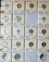 Jó világgyűjtemény 557db régi és új, sok tengerentúlon 2db éremtartóban