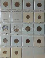 Jó világgyűjtemény 557db régi és új, sok tengerentúlon 2db éremtartóban