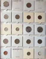 Jó világgyűjtemény 557db régi és új, sok tengerentúlon 2db éremtartóban