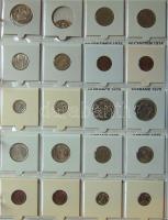 Jó világgyűjtemény 557db régi és új, sok tengerentúlon 2db éremtartóban