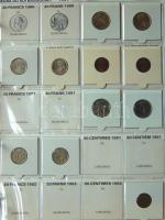 Jó világgyűjtemény 557db régi és új, sok tengerentúlon 2db éremtartóban