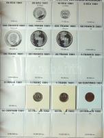 Jó világgyűjtemény 557db régi és új, sok tengerentúlon 2db éremtartóban