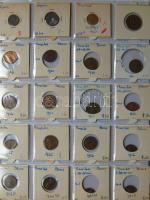 Jó világgyűjtemény 557db régi és új, sok tengerentúlon 2db éremtartóban