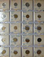 Jó világgyűjtemény 557db régi és új, sok tengerentúlon 2db éremtartóban