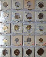 Jó világgyűjtemény 557db régi és új, sok tengerentúlon 2db éremtartóban
