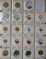 Jó világgyűjtemény 557db régi és új, sok tengerentúlon 2db éremtartóban