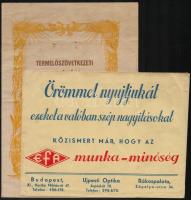 7 db reklámnyomtatvány és reklámmal ellátott boríték (Hexner József Budapest, Gazdák Biztosító Szöve...