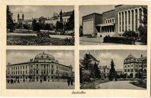 Szabadka, Subotica; mozaiklap / multi-view postcard