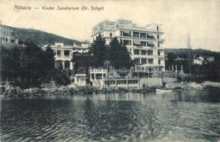 Abbazia, Kinder Sanatorium (Dr. Szöge) / Dr. Szöge gyermek szanatóriuma. Federico Cretich kiadása / children sanatorium