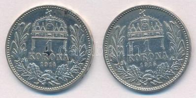 1914KB-1915KB 1K Ag "Ferenc József" (2x) T:2
Adamo K5.1