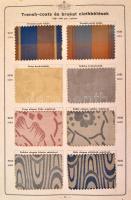 cca 1925 Kraszner Lajos szövet, bélésáru és zsabókellékek nagyáruháza, mintákkal illusztrált árjegyzék