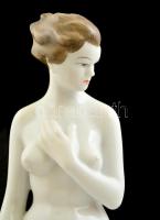 Hollóházi porcelán akt, kézzel festett, jelzett, hibátlan, m: 28,5 cm