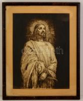 Jelzés nélkül: Krisztus, rézkarc, papír, paszpartuban, üvegezett fa keretben, 48×36,5 cm