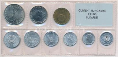 1971. 2f-10Ft (9xklf) érmés forgalmi sor fóliatokban T:1 2Ft-on patina Adamo FO4