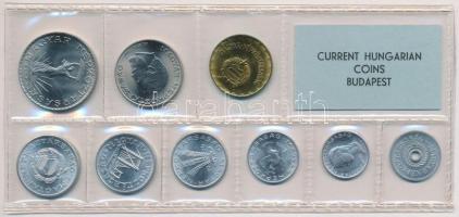 1976. 2f-10Ft (9xklf) érmés forgalmi sor fóliatokban T:1 Adamo FO9