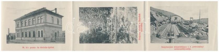 Petrozsény, Petrosani; leporellólap, belül: Gambrinus vendéglő a Szurduk-szorosban, határhíd Magyaro...