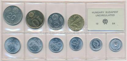 1984. 2f-20Ft (10xklf) érmés forgalmi sor fóliatokban T:1 Adamo FO17