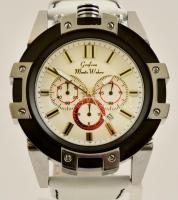 Graf von Monte Wehro extravagáns quartz karóra  új állapotban bór szíjjal. Nagyméretű d: 5  cm