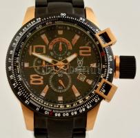 Königswerk Cronograph extravagáns quartz karóra igényes replika, új állapotban fém szíjjal. Nagymére...