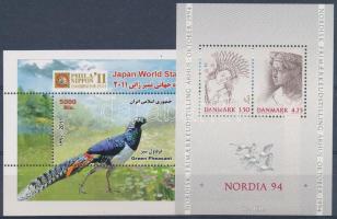 Stamp Exhibition 1992-2011 2 blocks, Bélyegkiállítás motívum 1992-2011 2 klf blokk