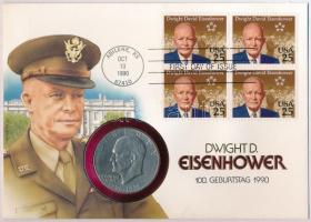 Amerikai Egyesült Államok 1976. 1$ Eisenhower felbélyegzett borítékon T:2 USA 1976. 1 Dollar Eisenhower in envelope with stamp C:XF