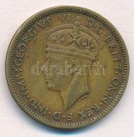 Brit Nyugat-Afrika 1946. 1Sh Ni-sárgaréz VI. György T:2 British West Africa 1946. 1 Shilling Ni-Brass George VI C:XF Krause KM#23
