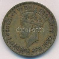 Brit Nyugat-Afrika 1951. 2Sh Ni-sárgaréz VI. György T:2- British West Africa 1951. 2 Shilling Ni-Brass George VI C:VF