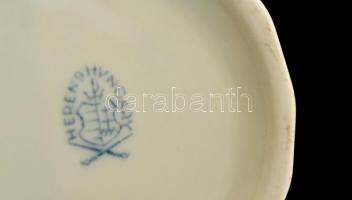 Herendi Viktória mintás porcelán váza, kézzel festett, jelzett, hibátlan, m: 14 cm
