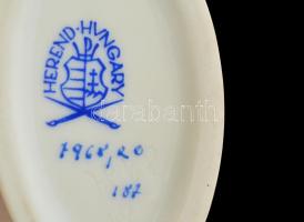 Herendi Rothschild mintás porcelán fogpiszkálótartó, kézzel festett, jelzett, hibátlan, m: 5 cm