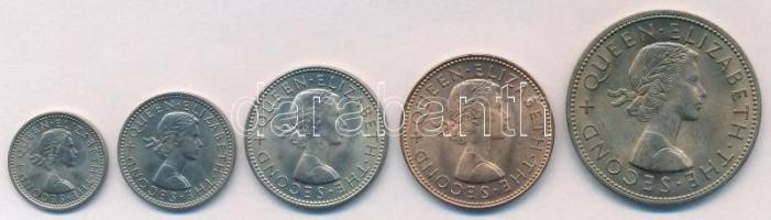 Új-Zéland 1965. 1/2p-1/2C (5xklf) T:1,1-
New Zealand 1965. 1/2 Penny - 1/2 Crown (5xdiff) C:UNC,AU