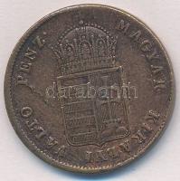 1848. 1kr Cu T:2- lapkahiba 
Adamo B1