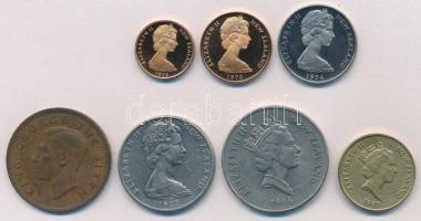 Új-Zéland 1952-1990. 1p-1$ (7xklf) T:PP,2
New Zealand 1952-1990. 1 Penny - 1 Dollar (7xdiff) C:PP,X...