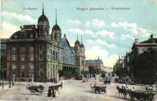 Budapest VI. Nyugati pályaudvar, vasútállomás, villamosok (EK)