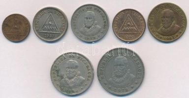 Nicaragua 1937-1972. 1/2c-1C (7xklf) T:1-,2,2- ph.
Nicaragua 1937-1972. 1/2 Centavo - 1 Cordoba (7x...