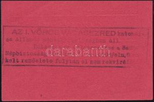 1919 a vörös vasas őrhadosztály igazolványa Eskütt Lajos (1896-1957), később Nagyatádi Szabó István ...