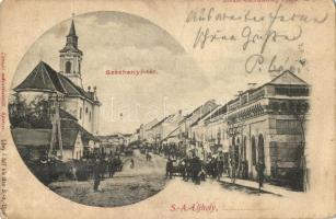 1904 Sátoraljaújhely, Széchenyi tér, templom. Divald