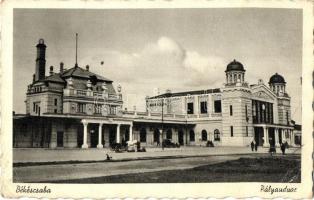 1943 Békéscsaba, vasútállomás (ragasztónyom / gluemark)