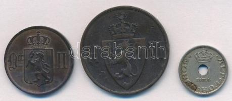 Norvégia 1902. 2ö Br + 1907. 5ö Br + 1926. 10ö Cu-Ni T:2,2-
Norway 1902. 2 Öre Br + 1907. 5 Öre Br ...