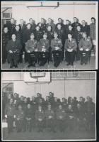 cca 1930-1940 Katonatisztek csoportképe, 2 db fotó, 12×18 cm