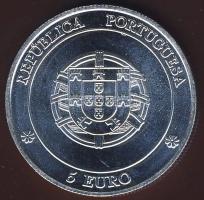 Portugália 2005. 5Eur Ag "Angra do Heroismo kikötő" T:BU