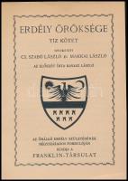 1941 Erdély öröksége c. sorozatot ismertető nyomtatvány, kihajthatós, szép állapotban, 17x34 cm
