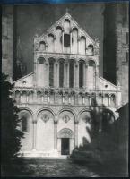 cca 1950-1960 Magyarországi templomok, Csenger, Velemér, Hévíz, Pécs, 4 db fotó, 23×17 cm