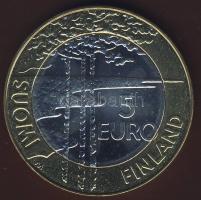 Finnország 2003. 5Eur bimetál "Hokiütő és korong" T:BU