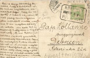 1908 Börvely, Berveni; Óvoda udvar, gyerekek csoportképe / kindergarten, children, photo (EK)