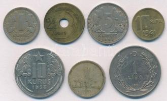 Törökország 1936-1957. 10p-1L (7xklf) T:2 Turkey 1936-1957. 10 Para - 1 Lira (7xdiff) C:XF