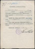 1938 Rozsnyó, Utazási igazolvány a régi trianoni határ átlépése céljából