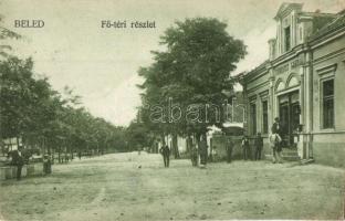 1932 Beled, Fő tér, Döbrentey Gábor üzlete és saját kiadása (EK)